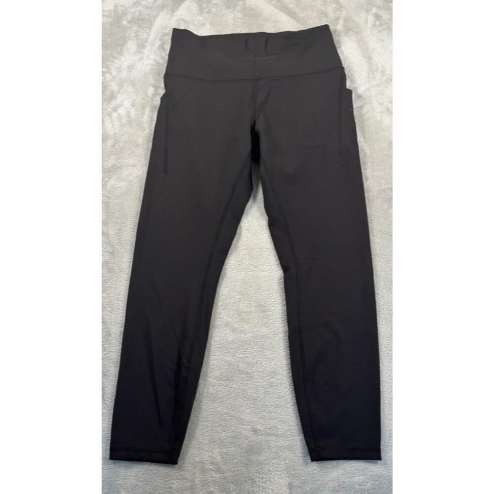 Lululemon Align High Rise Leggings Womens 10 Black Yoga Athletic Stretch Pocket
